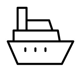 Poster - ship, toy icon. simple line, outline elements of kindergarten icons for ui and ux, website or mobile