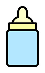 Poster - Bottle, nipple icon. Simple color with outline elements of kindergarten icons for ui and ux, website or mobile application