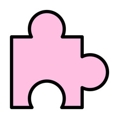 Poster - Puzzle, toy icon. Simple color with outline elements of kindergarten icons for ui and ux, website or mobile application