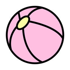 Poster - Ball, toy icon. Simple color with outline elements of kindergarten icons for ui and ux, website or mobile application