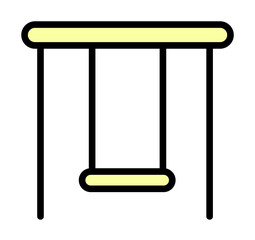 Poster - Swing, toy icon. Simple color with outline elements of kindergarten icons for ui and ux, website or mobile application