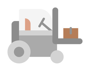 Poster - Forklift, manufacturing icon. Simple line, outline elements of production icons for ui and ux, website or mobile application