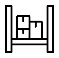 Poster - Warehouse, manufacturing icon. Simple line, outline elements of production icons for ui and ux, website or mobile application