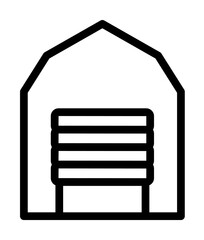 Poster - Warehouse, manufacturing icon. Simple line, outline elements of production icons for ui and ux, website or mobile application