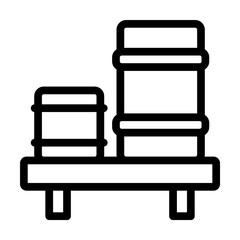 Aufkleber - Container, manufacturing icon. Simple line, outline elements of production icons for ui and ux, website or mobile application