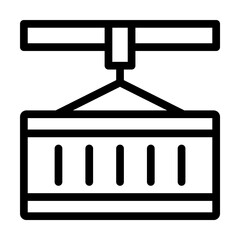 Aufkleber - Container, manufacturing icon. Simple line, outline elements of production icons for ui and ux, website or mobile application