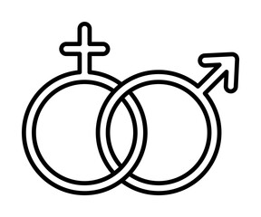 Aufkleber - Sex, woman, man icon. Element of maternity culture. Thin icon for website design and development, app development. Premium icon