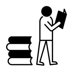 Poster - book read icon. Element of harmful things icon for mobile concept and web apps. Detailed book read icon can be used for web and mobile