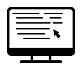 Aufkleber - monitor, cursor icon. Element of harmful things icon for mobile concept and web apps. Detailed monitor, cursor icon can be used for web and mobile
