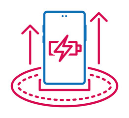 Aufkleber - battery, charge, mobile, phone, wireless icon. Element of mobile and smartphone icon for mobile concept and web apps. Detailed battery, charge, mobile, phone, wireless icon