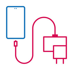 Poster - phone, battery, charge icon. Element of mobile and smartphone icon for mobile concept and web apps. Detailed phone, battery, charge icon can be used for web and mobile