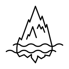 Aufkleber - Ocean, glacier icon. Simple line, outline elements of natural disasters icons for ui and ux, website or mobile application