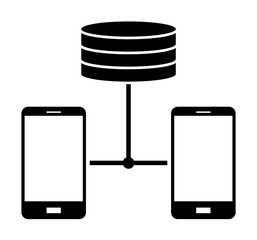Aufkleber - data, phone, network icon. Element of network icon for mobile concept and web apps. Detailed data, phone, network icon can be used for web and mobile