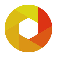 Aufkleber - aperture illustration. Element of optometry icon for mobile concept and web apps. Colored aperture illustration can be used for web and mobile