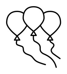 Aufkleber - Patrick day, balloons icon. Element of Patrick day for mobile concept and web apps illustration. Thin line icon for website design and development, app development