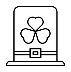 Aufkleber - Patrick day, costume, day, hat, shamrock, clover, luck icon. Element of Patrick day for mobile concept and web apps illustration. Thin line icon for website design and development