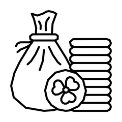 Aufkleber - Bag, coins, money icon. Simple line, outline elements of Patrick's day icons for ui and ux, website or mobile application