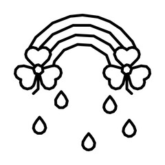 Aufkleber - Clover, rainbow icon. Simple line, outline elements of Patrick's day icons for ui and ux, website or mobile application