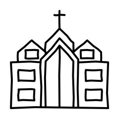 Aufkleber - Church icon. Simple line, outline elements of Patrick's day icons for ui and ux, website or mobile application