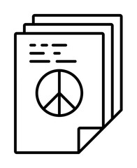 Aufkleber - Peace documents files icon. Element of peace day icon