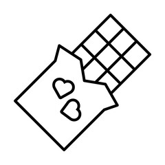 Poster - Chocolate love heart icon. Element of peace day icon