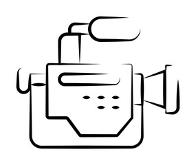 Aufkleber - camcorder outine logo style icon. Element of photo icon for mobile concept and web apps. Outline camcorder icon can be used for web and mobile