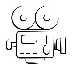Aufkleber - camera outine logo style icon. Element of photo icon for mobile concept and web apps. Outline camera icon can be used for web and mobile