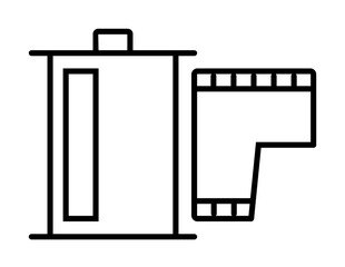 Aufkleber - photo tape outine logo style icon. Element of photo icon for mobile concept and web apps. Outline photo tape icon can be used for web and mobile