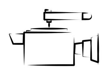 Aufkleber - camera outine logo style icon. Element of photo icon for mobile concept and web apps. Outline camera icon can be used for web and mobile