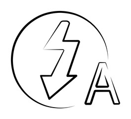 Aufkleber - auto flash sign outine logo style icon. Element of photo icon for mobile concept and web apps. Outline auto flash sign icon can be used for web and mobile