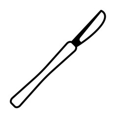 Poster - blade icon. Element of plastic surgery icon for mobile concept and web apps. Thin line blade icon can be used for web and mobile