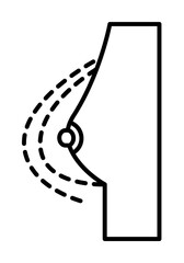 Poster - implant icon. Element of plastic surgery icon for mobile concept and web apps. Thin line implant icon can be used for web and mobile