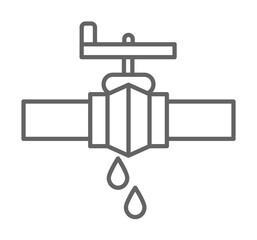 Aufkleber - Plumber, valve, water icon. Element of plumber icon. Thin line icon for website design and development, app development. Premium icon