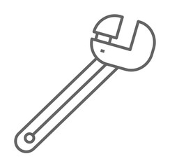 Poster - Plumber, wrench icon. Element of plumber icon. Thin line icon for website design and development, app development. Premium icon
