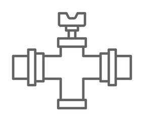 Aufkleber - Plumber, valve, water icon. Element of plumber icon. Thin line icon for website design and development, app development. Premium icon