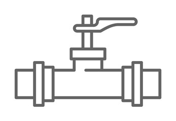 Aufkleber - Plumber, valve, water icon. Element of plumber icon. Thin line icon for website design and development, app development. Premium icon