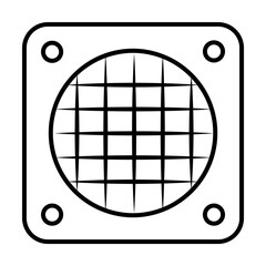 Aufkleber - ventilation, system, heating icon. Element of plumbing and heating icon for mobile concept and web apps. Detailed ventilation, system, heating icon can be used for web and mobile