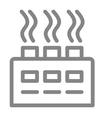 Poster - Gas, industry line icon. Element of pollution icon