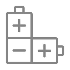 Poster - Batteries line icon. Element of pollution icon