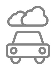 Aufkleber - Car, smoke line icon. Element of pollution icon