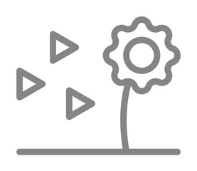 Aufkleber - Flower line icon. Element of pollution icon