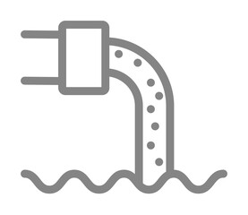 Aufkleber - Sea, river, pollution line icon. Element of pollution icon