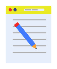 Poster - electronic writing colored icon