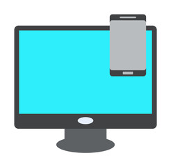Aufkleber - share your computer with your phone colored icon