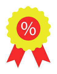 Poster - discount sign colored icon