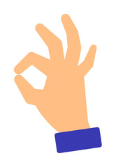 Poster - hand everything is fine colored illustration. Element of colored food icon for mobile concept and web apps. Detailed hand everything is fine icon can be used for web and mobile