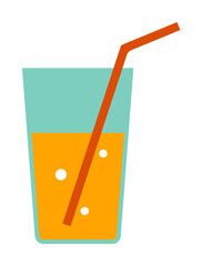 Aufkleber - carbonated drink in a glass colored illustration. Element of colored food icon for mobile concept and web apps. Detailed carbonated drink in glass icon can used for web and mobile