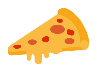 Poster - pizza colored illustration. Element of colored food icon for mobile concept and web apps. Detailed pizza icon can be used for web and mobile
