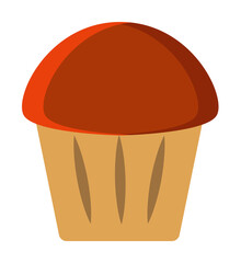 Poster - cup cake colored illustration. Element of colored food icon for mobile concept and web apps. Detailed cup cake icon can be used for web and mobile