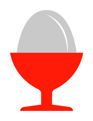 Aufkleber - egg in cup colored illustration. Element of colored food icon for mobile concept and web apps. Detailed egg in cup icon can be used for web and mobile